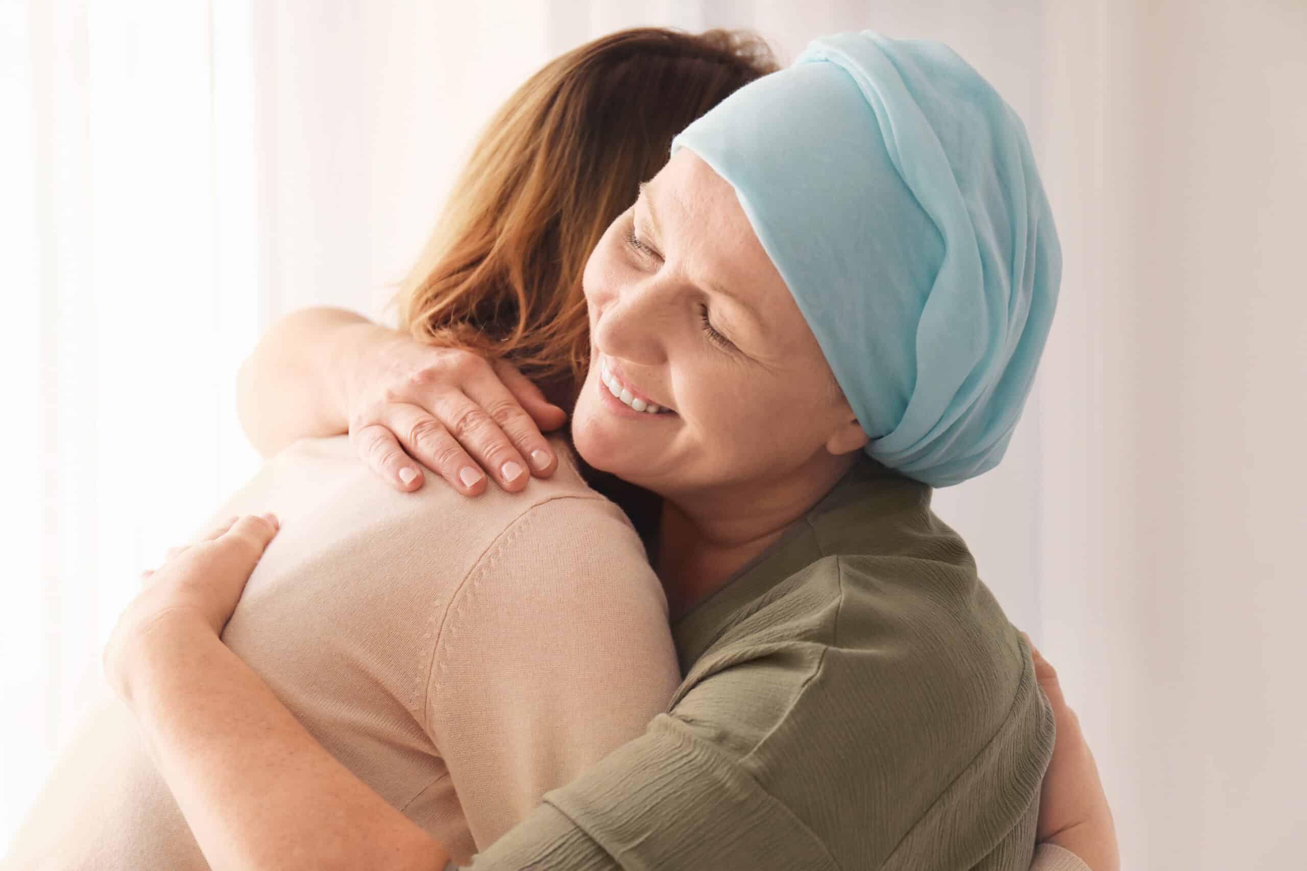 Two women having a hug